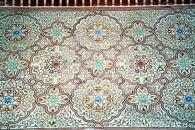 Mosaic Patterns in Al Andalus, Malaga, Andalusia, Spain Stock Photo
