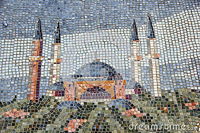 Mosaic of the picture Aja Sofia in Istanbul Stock Photo