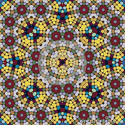 Mosaic seamless pattern. Vector Illustration