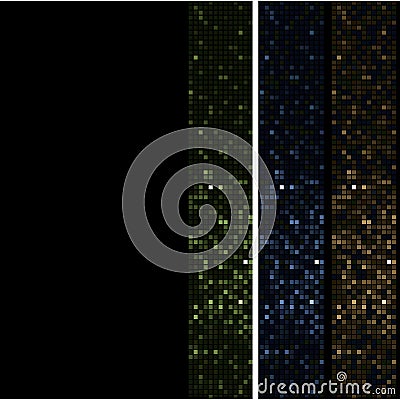 Mosaic side stripe Vector Illustration