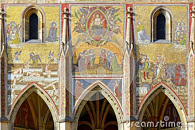 Mosaic of St. Vitus Cathedral. Stock Photo