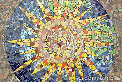 Mosaic star Stock Photo