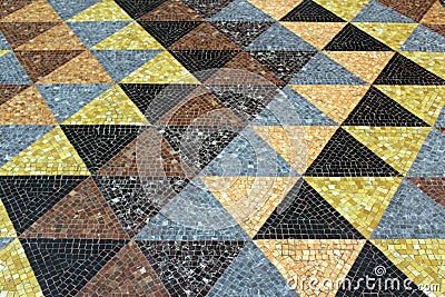 Mosaic tessellation texture on the floor Stock Photo