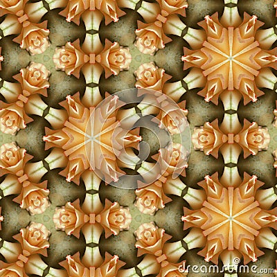 Geometric mosaic tile continuous background in beige and pale brown Stock Photo