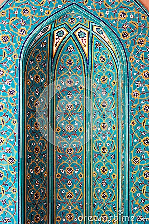 Mosaic tiles, Muscat, Oman Stock Photo