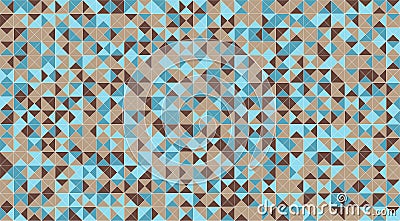 Mosaic triangle tiles flooring or wall decoration for wallpaper. Architecture design pattern material texture background, 3d Cartoon Illustration