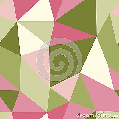 Mosaic triangles shapes background. Medium triangles size. Repeatable pattern. Creative vector tiles. Subdued Earthy Tones Palette Vector Illustration