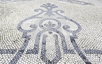 Mosaic typical Lisbon Stock Photo