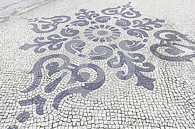 Mosaic typical Lisbon Stock Photo