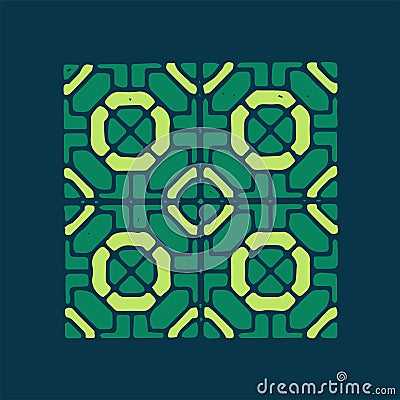 Mosaics color geometrical ornament Vector Illustration