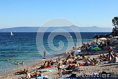 Moscenicka Draga by the end of summer, views, Adriatic coast, Croatia Editorial Stock Photo