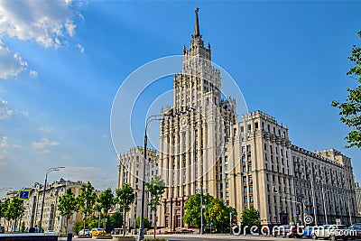 Stalin skyscraper residential building at the Red Gate Square Stock Photo