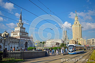 Scenic view of the Komsomolskaya railway square Editorial Stock Photo