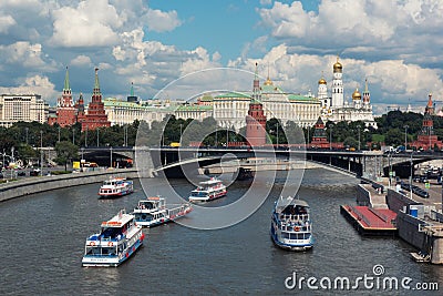 MOSCOW - August 04, 2016: Moscow Kremlin. Red square. Editorial Stock Photo