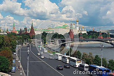 MOSCOW - August 04, 2016: Moscow Kremlin. Red square. Editorial Stock Photo