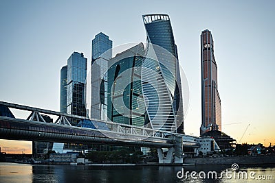 MOSCOW - August 04, 2016: Skyscrapers of Moscow city Editorial Stock Photo