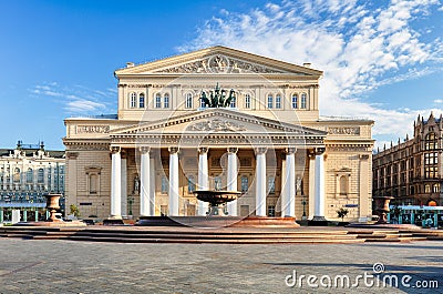 Moscow - Bolshoi theater at summer day Stock Photo