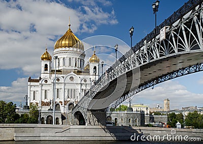 Moscow Cathedral of Christ the Saviour, left side Stock Photo