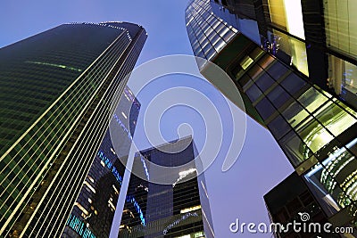 Moscow City business and apartments center Editorial Stock Photo