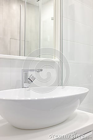 Modern bathroom sink and faucet 0076 Editorial Stock Photo