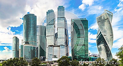 Moscow city, Russia Moscow International Business Center High-rise buildings. Stock Photo