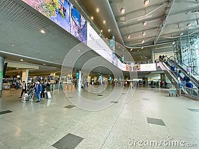 Moscow Domodedovo airport departure hall Editorial Stock Photo