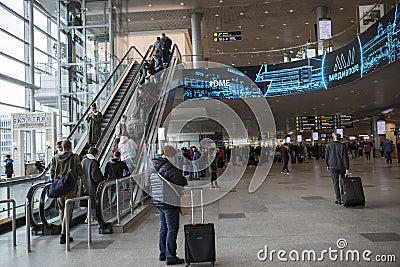 Moscow Domodedovo Airport, this is one of the largest airports in Russia Editorial Stock Photo