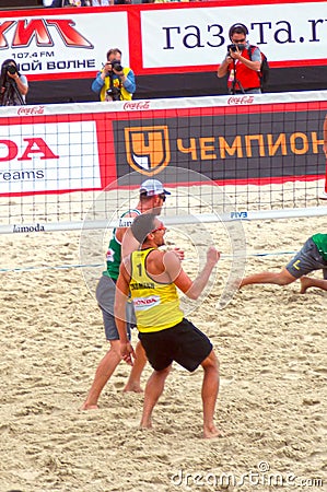 2015 Moscow Gland Slam Tournament Beach Volleyball Editorial Stock Photo