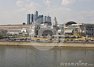 Moscow, Kievskiy railway station Editorial Stock Photo