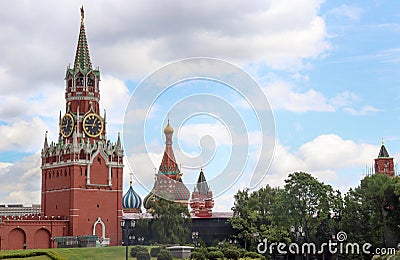 Moscow Kreml St. Basil`s Cathedral Stock Photo