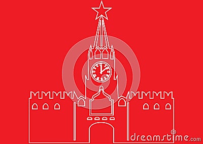 Moscow Kremlin Vector Illustration