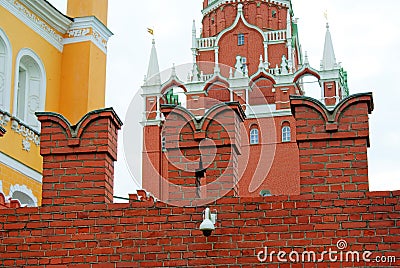 Moscow Kremlin Wall Editorial Stock Photo