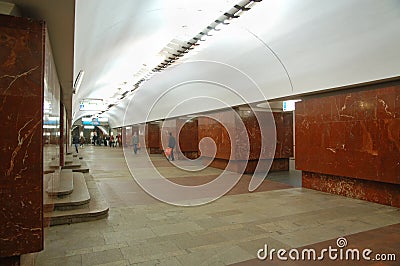 Moscow metro, inerior of station Ploshchad Il'icha Stock Photo