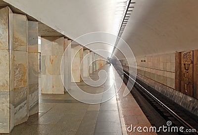 Moscow metro, station Kitay-gorod Stock Photo