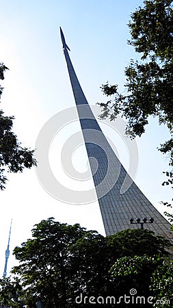 MOSCOW, Monuments Cosmonauts Alley Editorial Stock Photo