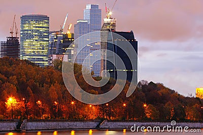 Moscow night Stock Photo