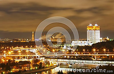 Moscow night Stock Photo