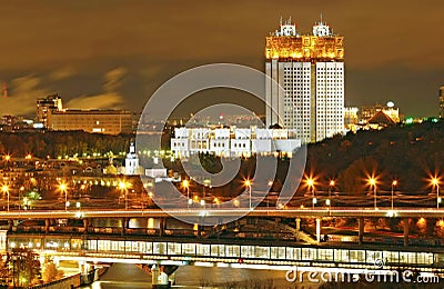 Moscow night Stock Photo