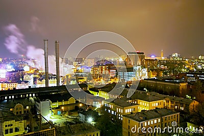 Moscow. Night city Stock Photo
