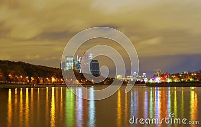 Moscow, night, river Stock Photo