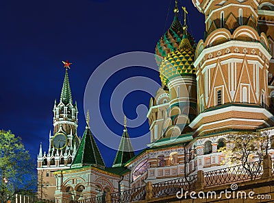 Moscow at night Stock Photo