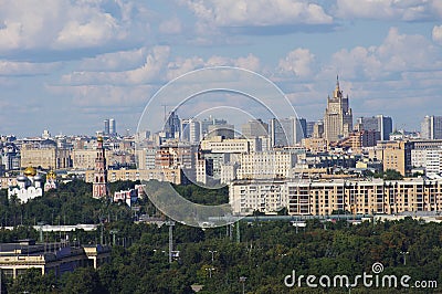 Moscow panoramic view from the top Stock Photo