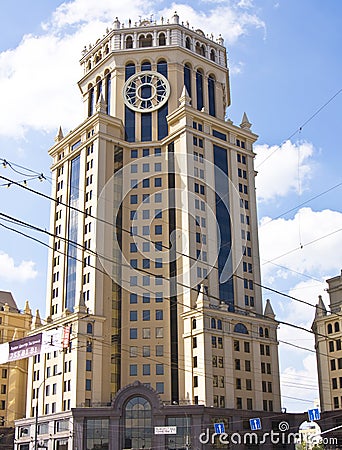 Moscow, Paveletskaya tower Editorial Stock Photo