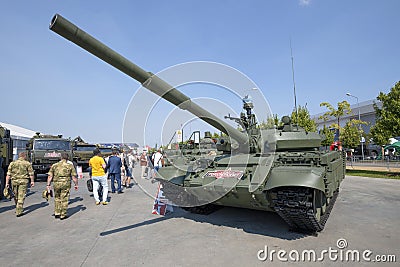 Upgraded T-62M tank with MGOES system Editorial Stock Photo