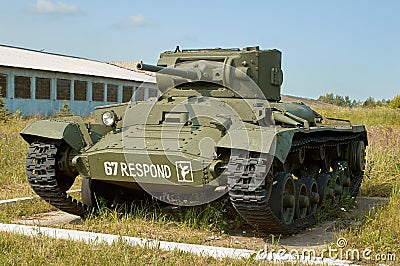 MOSCOW REGION, RUSSIA - JULY 30, 2006: Valentine Tank in the Tan Editorial Stock Photo