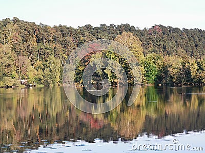 Moscow river, autumn, nature, Arkhangelskoe, Russia, Krasnogorsk Stock Photo