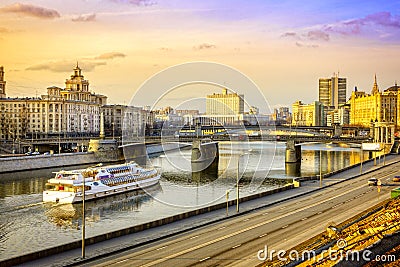 Moscow River and the White House Stock Photo