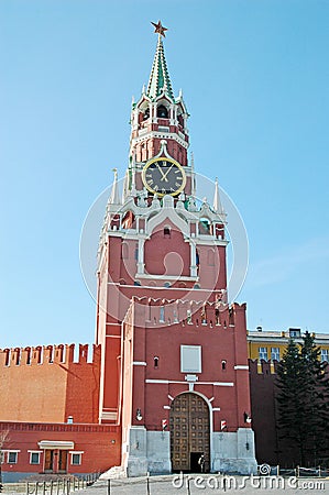The Spasskaya or Saviours Tower, Kremlin, Moscow, Russia Stock Photo