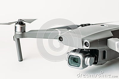 Moscow, Russia - 1 April 2019 : DJI Mavic 2 Pro with Hasselblad camera - drone or quadcopter or UAV for making photo and video Stock Photo