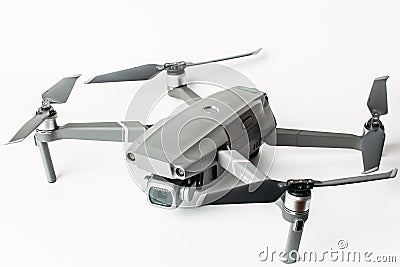 Moscow, Russia - 1 April 2019 : DJI Mavic 2 Pro with Hasselblad camera - drone or quadcopter or UAV for making photo and video Editorial Stock Photo